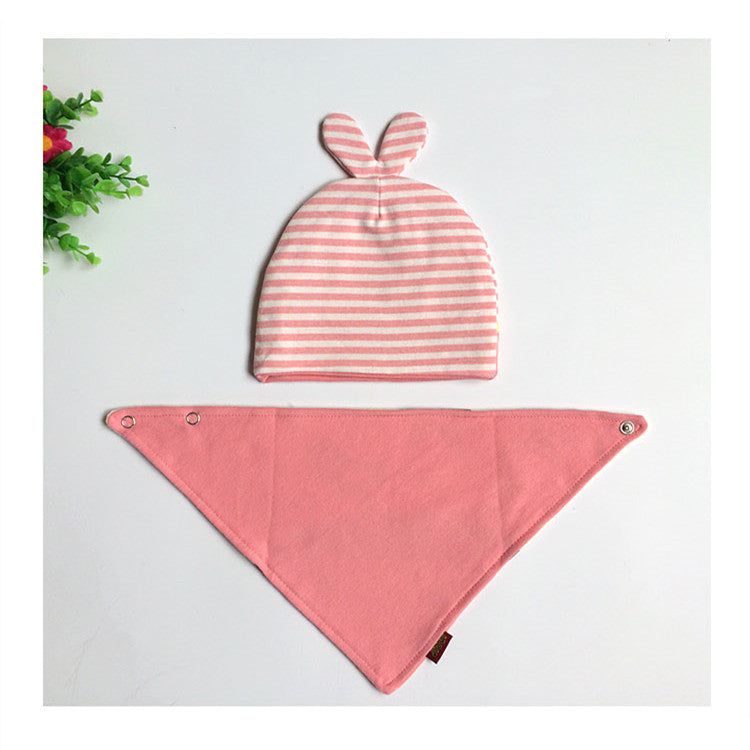 Newborn Infant Solid Color Warm Saliva Towel Cute Cartoon Kit