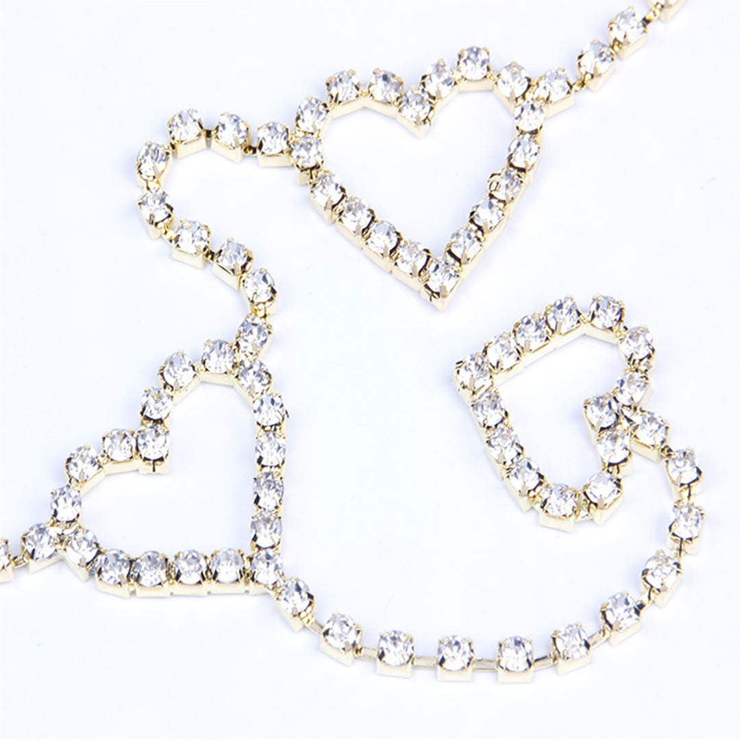Ziibras™ Sexy Heart-shaped Rhinestone Decoration Body Chain