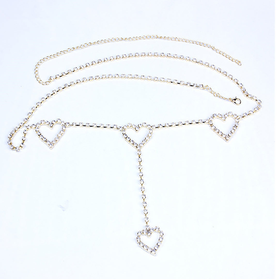 Ziibras™ Sexy Heart-shaped Rhinestone Decoration Body Chain