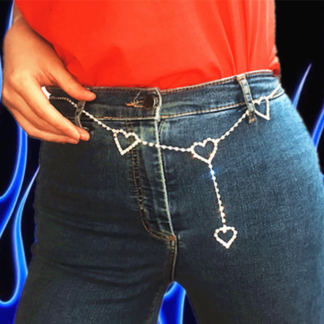 Ziibras™ Sexy Heart-shaped Rhinestone Decoration Body Chain