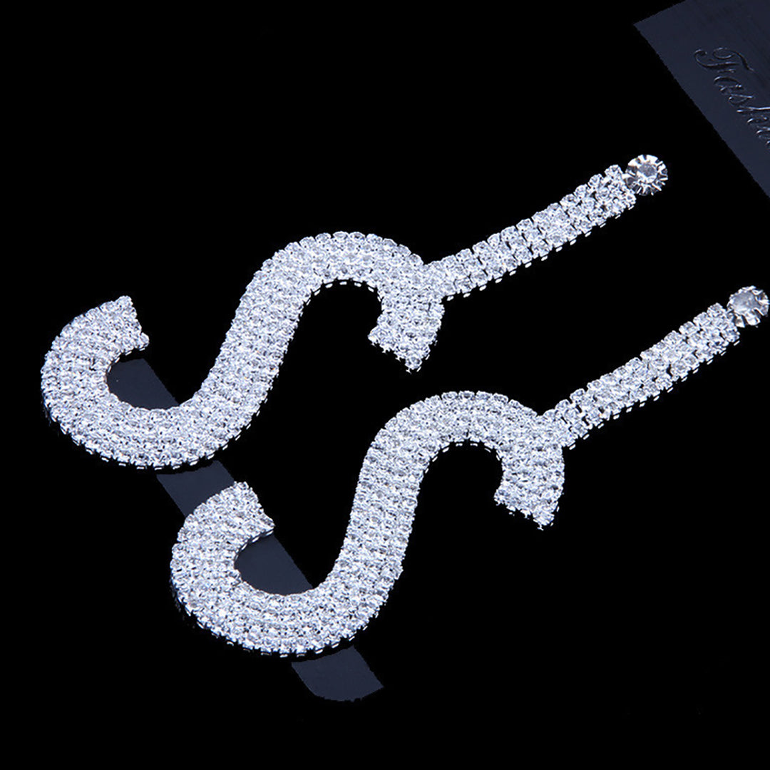 Ziibras™ Rhinestone Letter Long Earrings