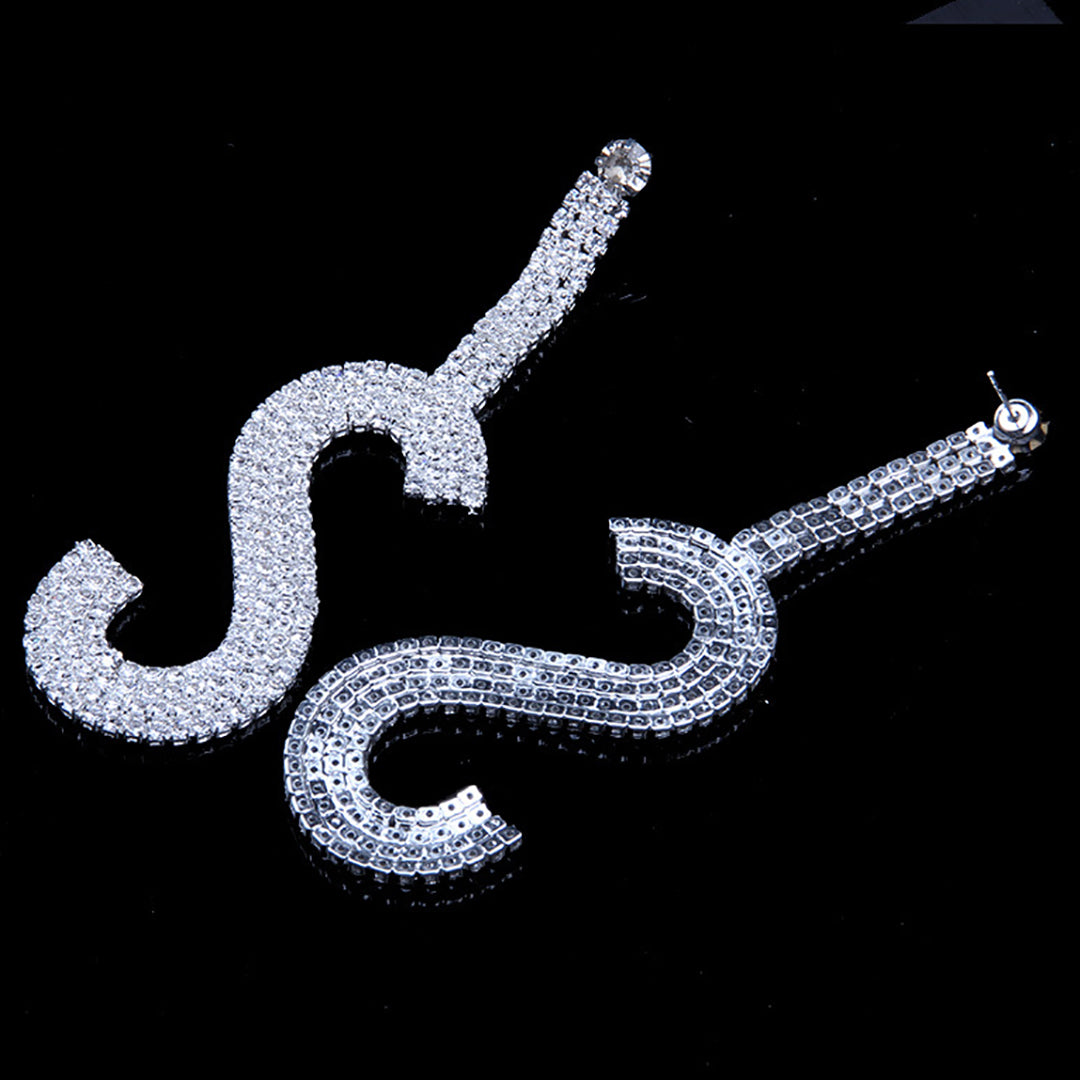 Ziibras™ Rhinestone Letter Long Earrings