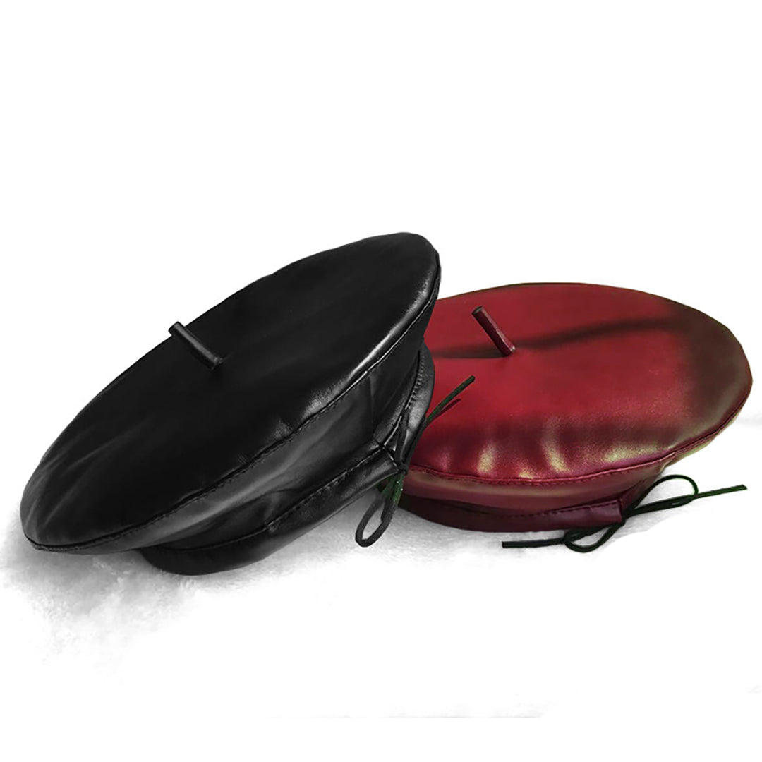 Vintage Fashion Pu Leather Beret Hat