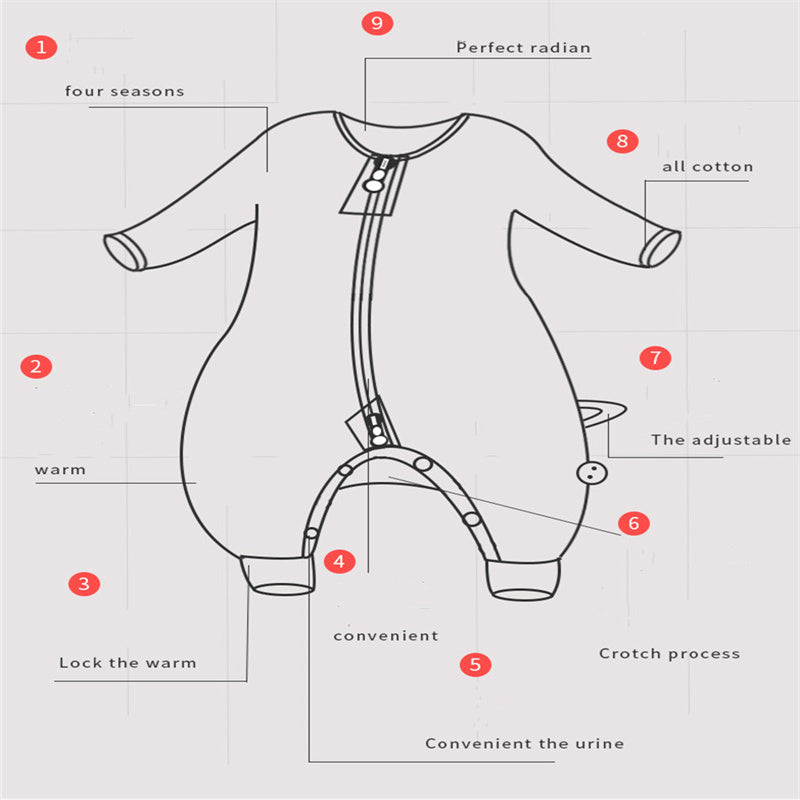 Baby Sleeping Bag Gauze Four Seasons Universal Split Leg Kick - Proof Quilt