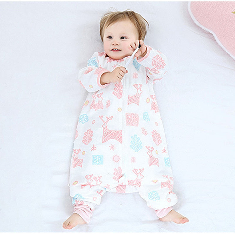 Baby Sleeping Bag Gauze Four Seasons Universal Split Leg Kick - Proof Quilt