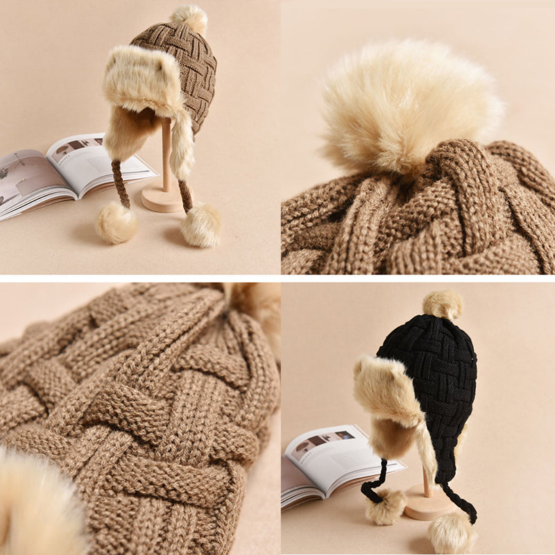Winter Warmth Thickened Windproof Ear Protection Knitted Hat