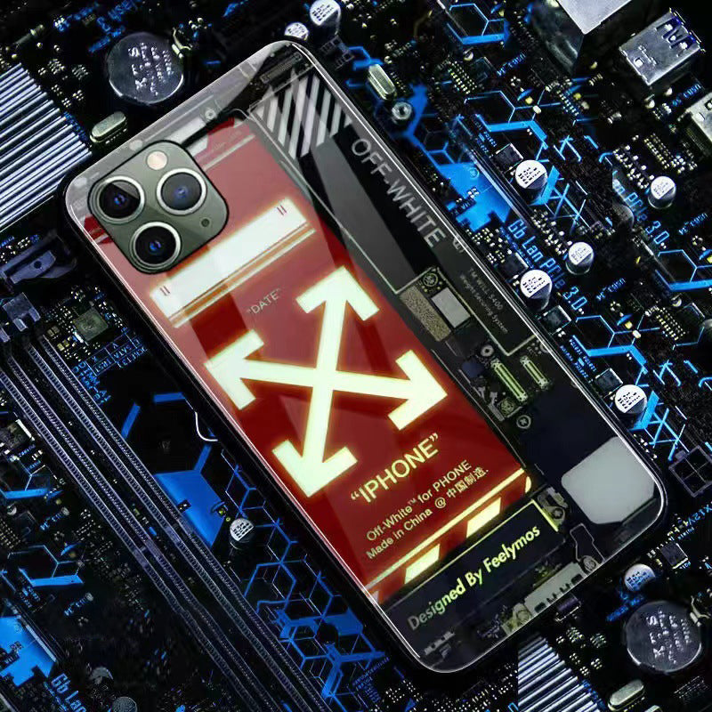 Glass sound control light up phone case for iPhone 13 &12