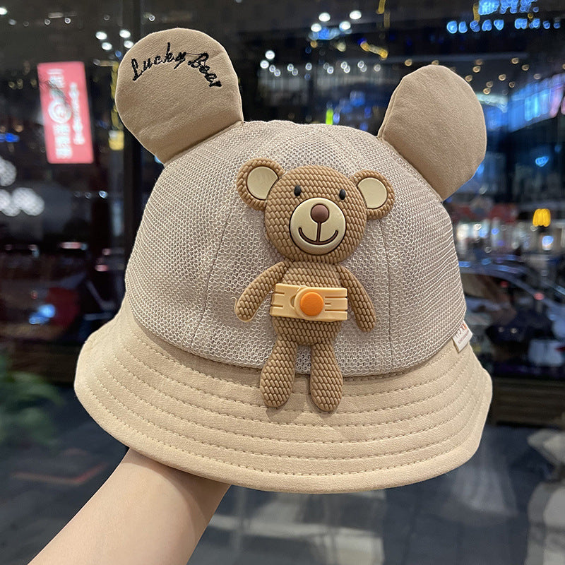 Summer Cute Bear Sunshade Children Bucket Hat