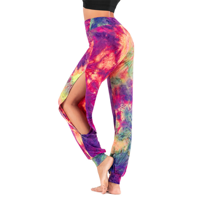 Casual High-Waist Tie-Dye Yoga Pants