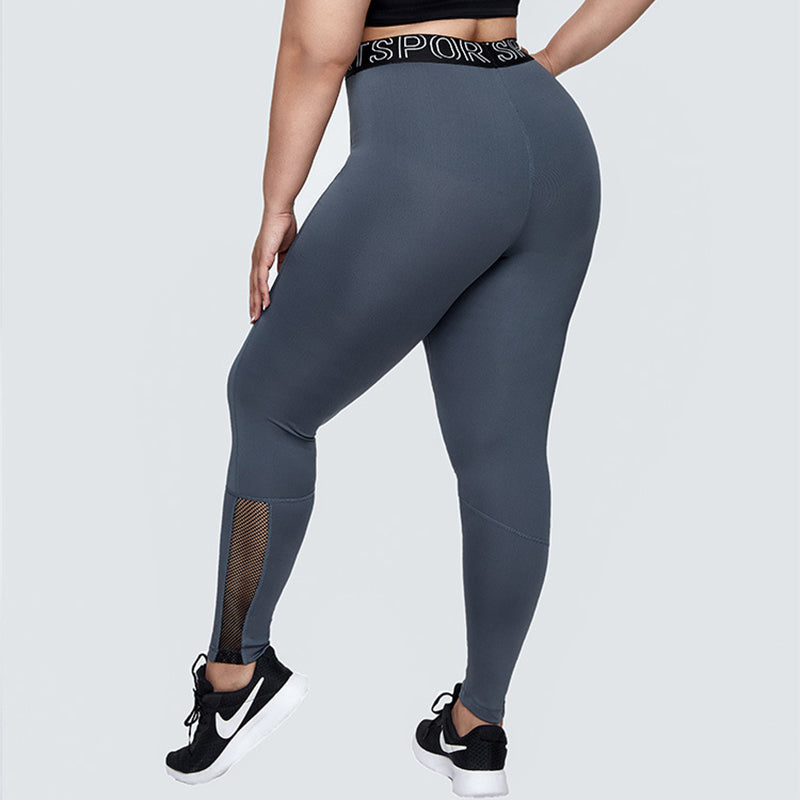 Mesh Breathable Plus Size Sports Stretch Tight Yoga Pants