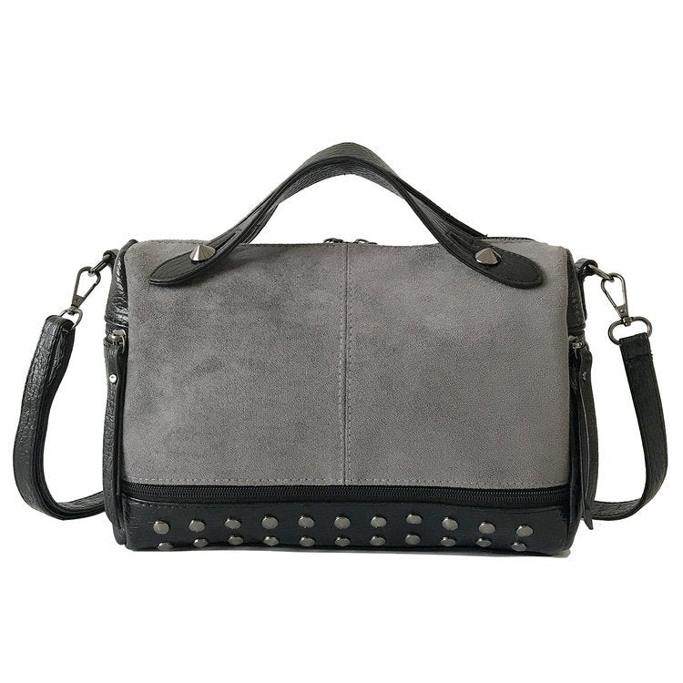 Rivet Frosted Shoulder Bag Handbag for Daily Travel