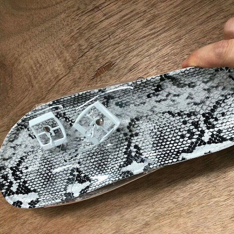 Snake Print Buckle Strap Slide Sandals For Beach