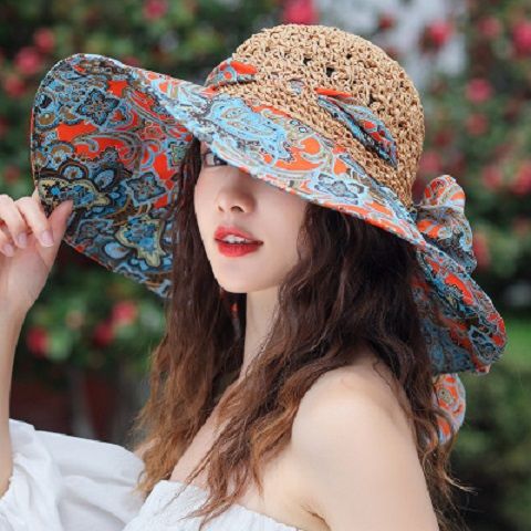 Bohemian Foldable Beach Sunscreen Straw Hat