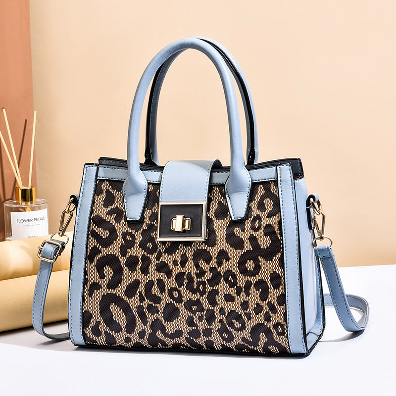 Leopard Retro Handbag Shoulder Square Bag Multi-pockets For Commute and Daily
