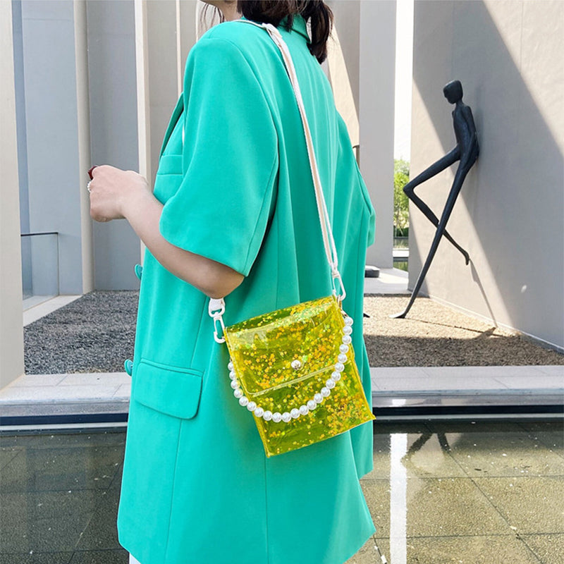 Fashion Sequin Small Chain Transparent Mini Crossbody Bag