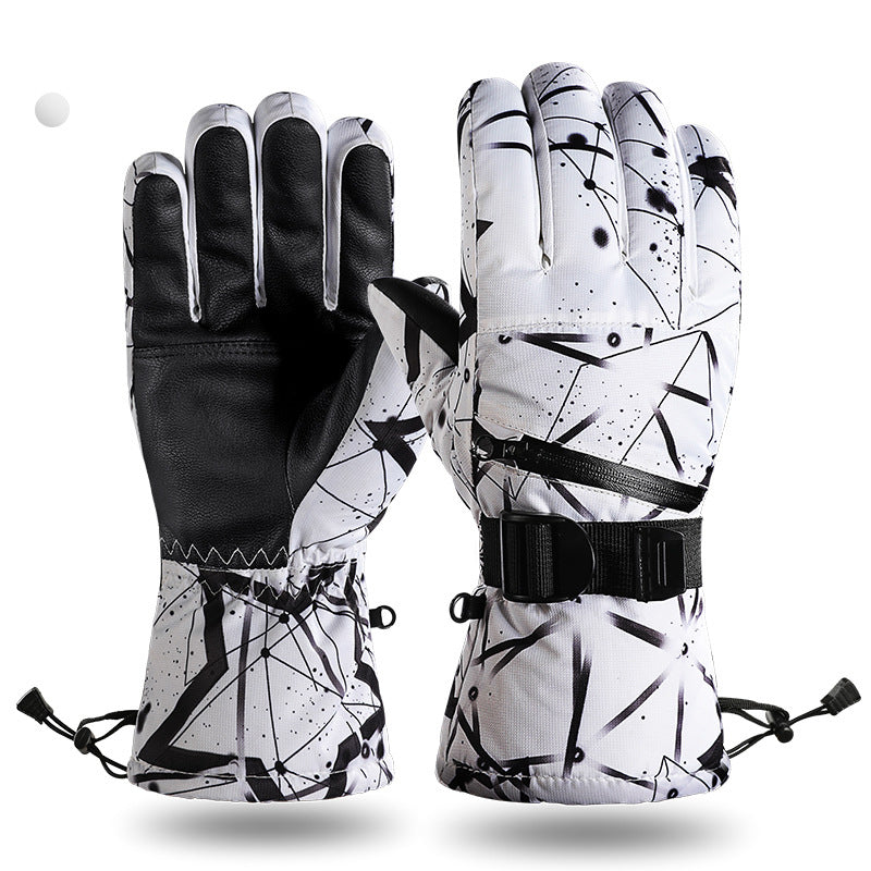 High-Density Windproof, Waterproof, Non-slip, Plus Velvet Warm Ski Gloves