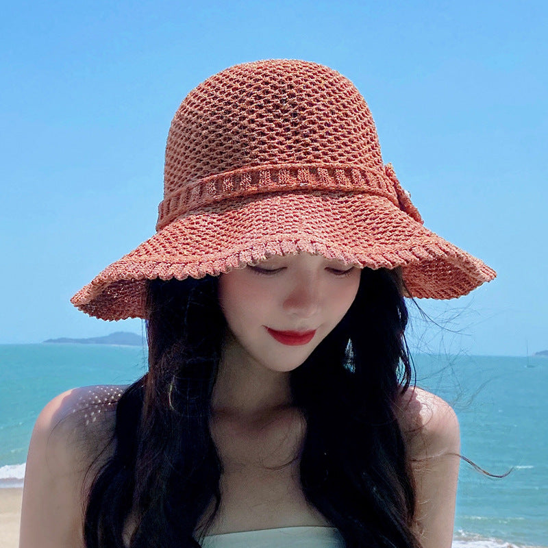 Summer Wave Brim Woven Bucket Cap