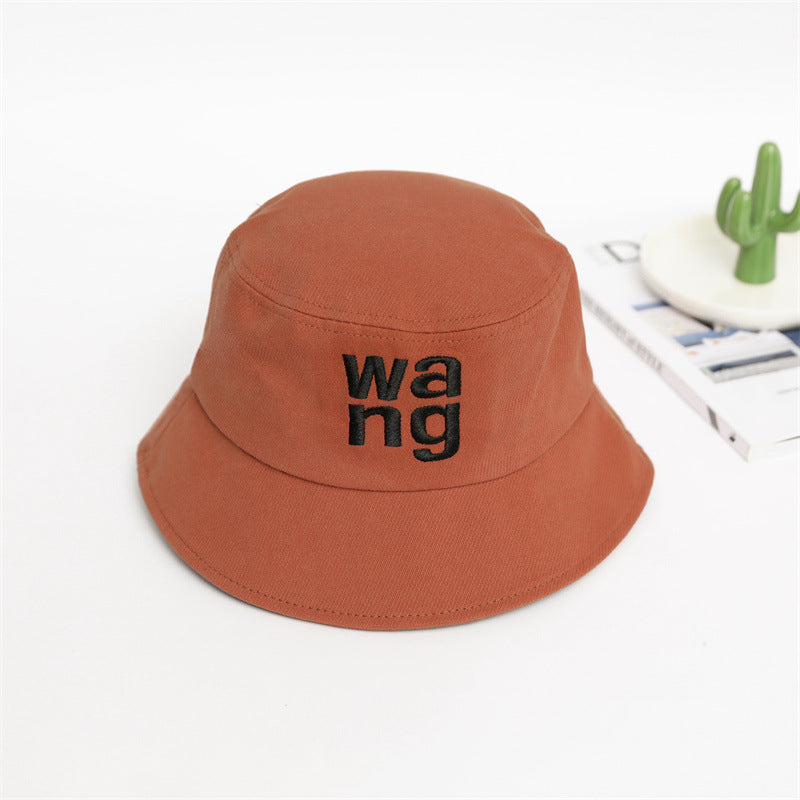 Alphabet Embroidery Sunshade Bucket Hat