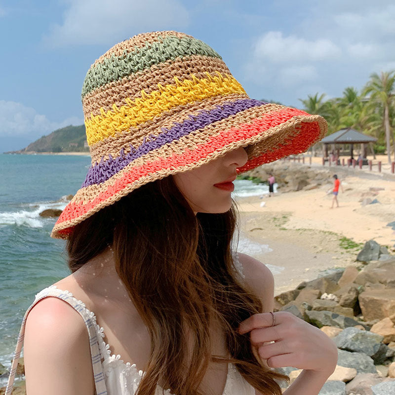 Bohemian Rainbow Shade Straw Hat