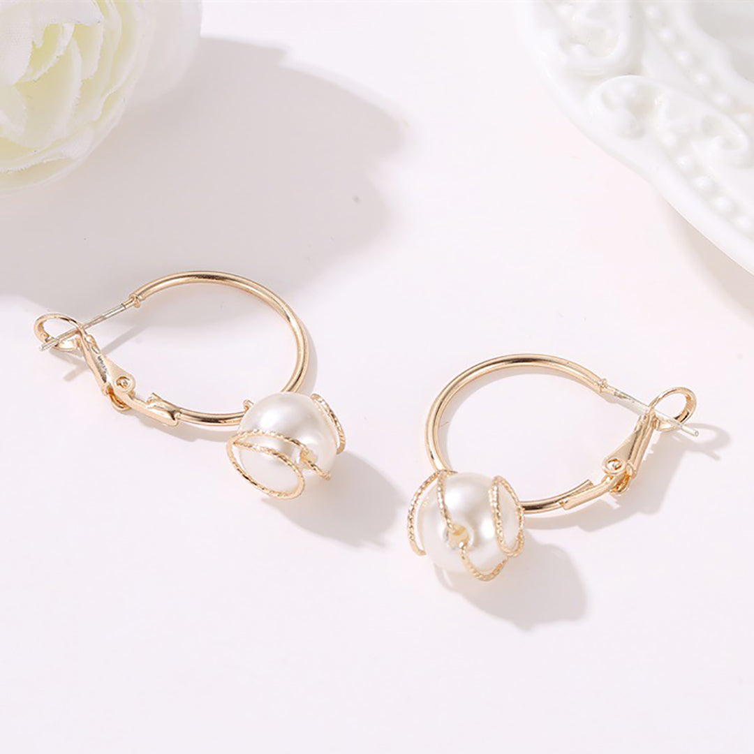 Ziibras™ Female Vintage Pearl Earrings