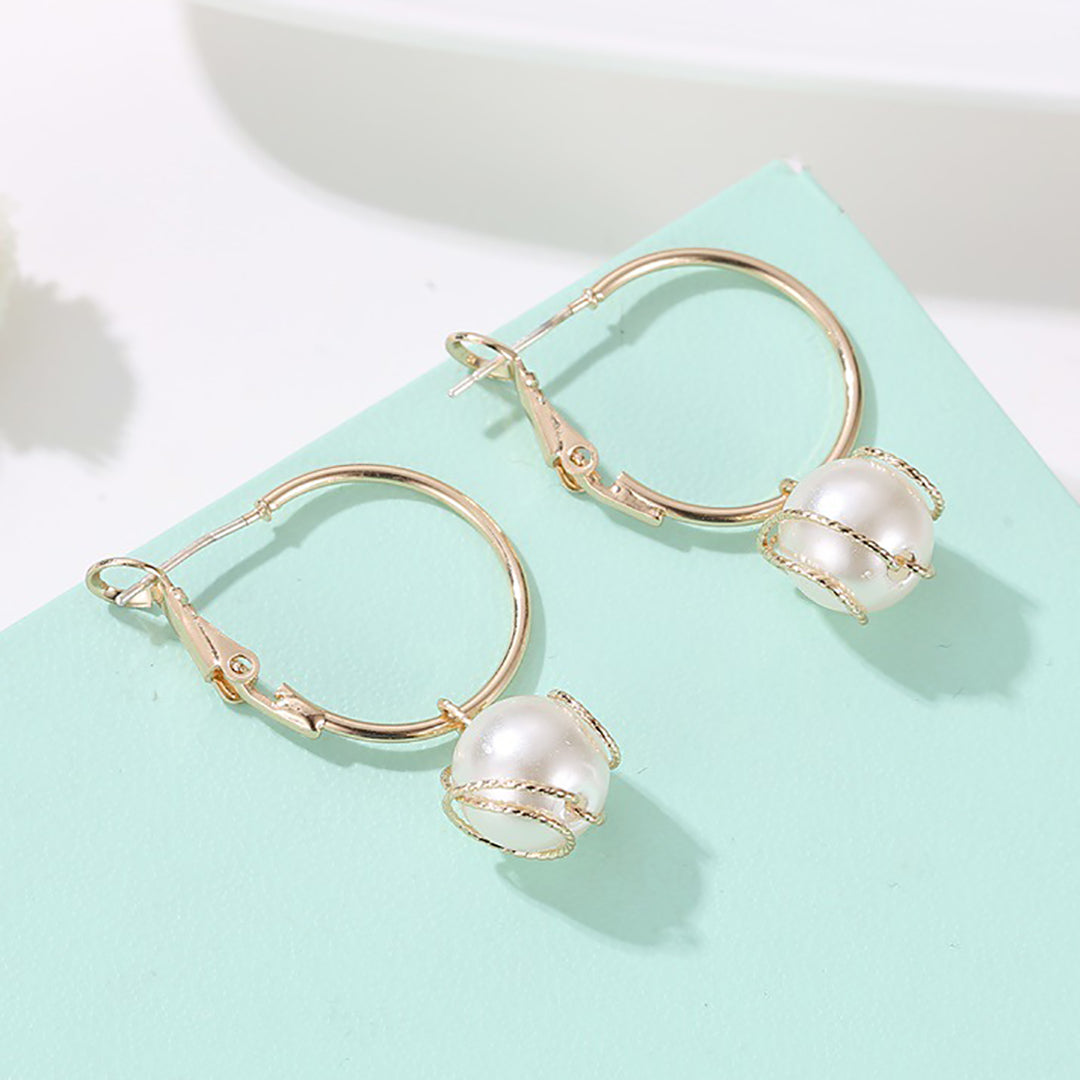 Ziibras™ Female Vintage Pearl Earrings