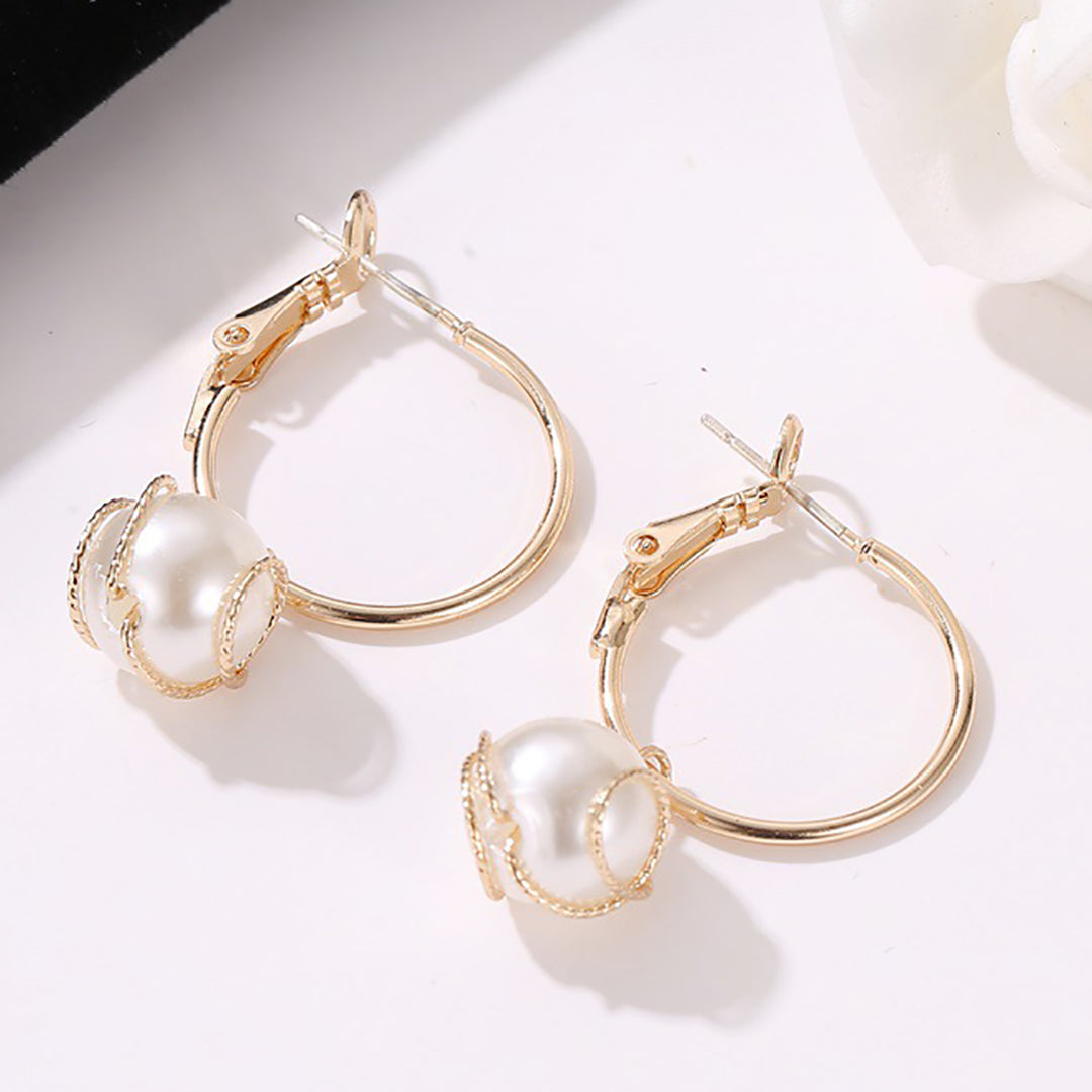 Ziibras™ Female Vintage Pearl Earrings