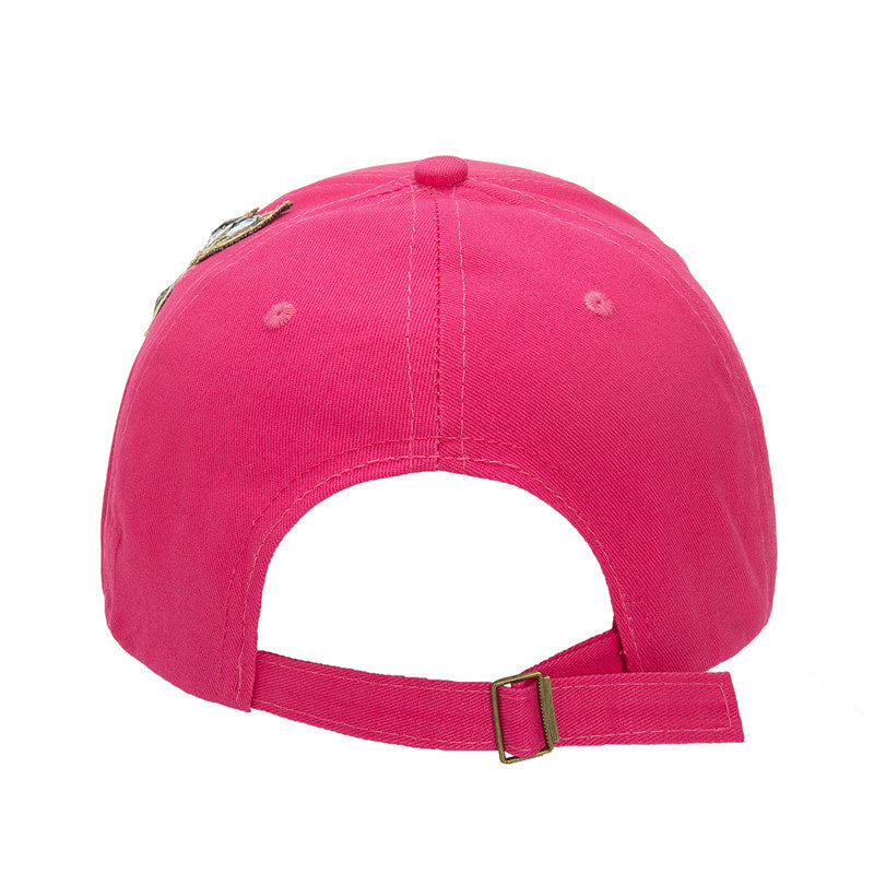 2022 Hand-stitched Diamond Flannelette Casual Baseball Cap With Golden Brim