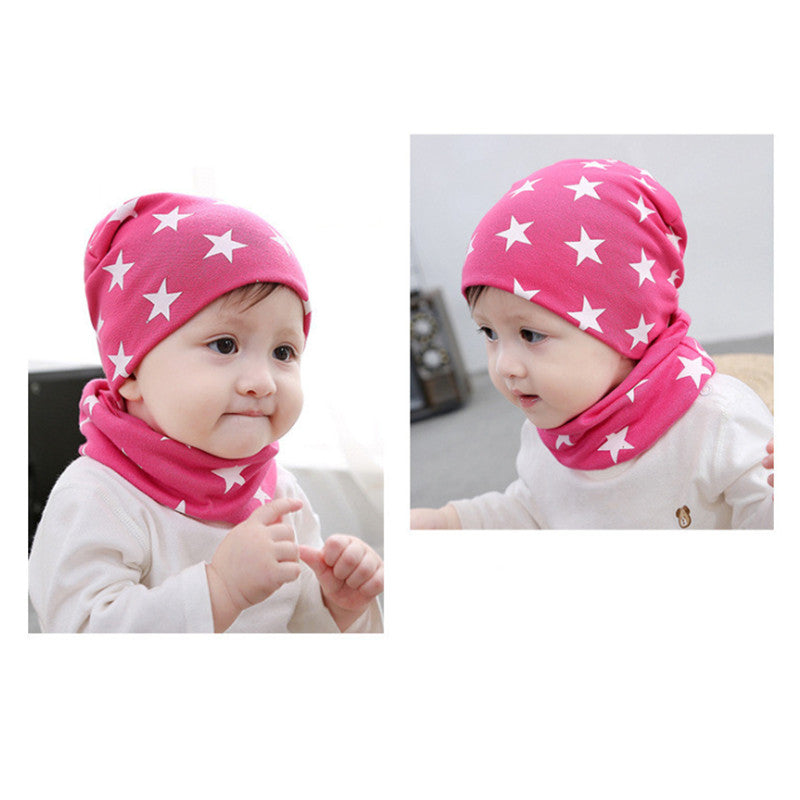 Small Five-pointed Star Double Layer Baby Hats Set