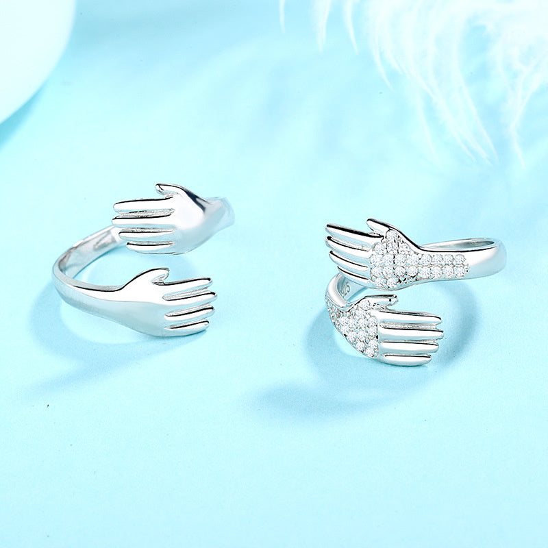 Creative Silver Color Palm Love Ring