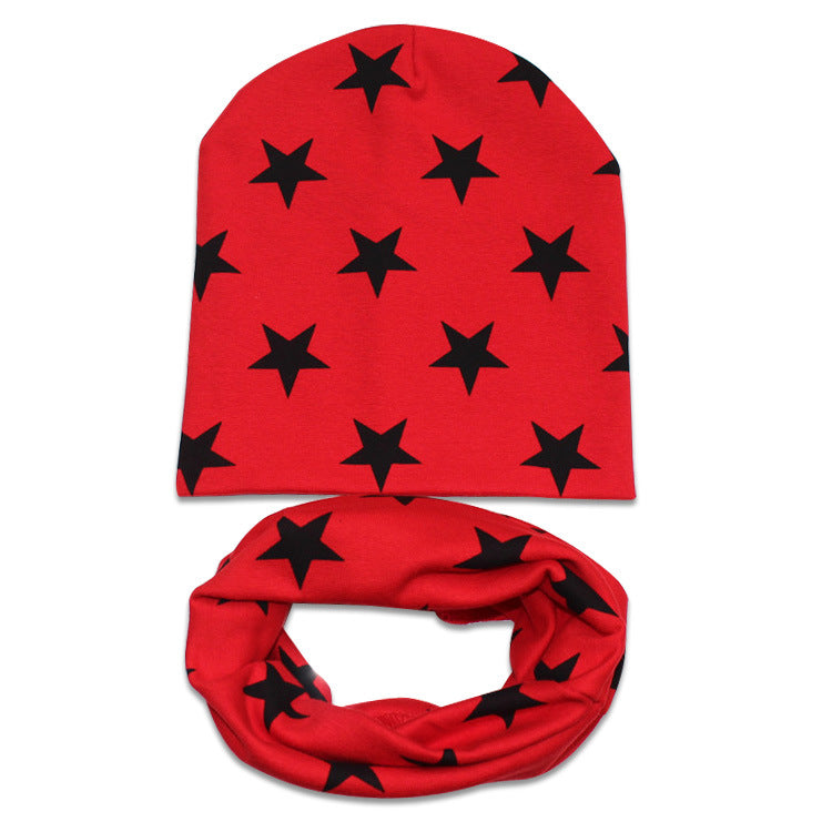 Small Five-pointed Star Double Layer Baby Hats Set