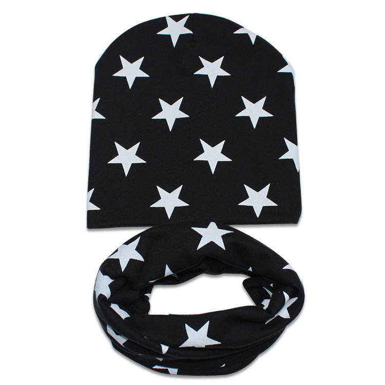 Small Five-pointed Star Double Layer Baby Hats Set