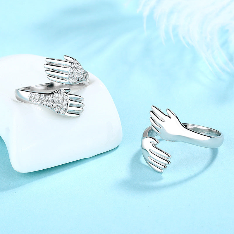 Creative Silver Color Palm Love Ring