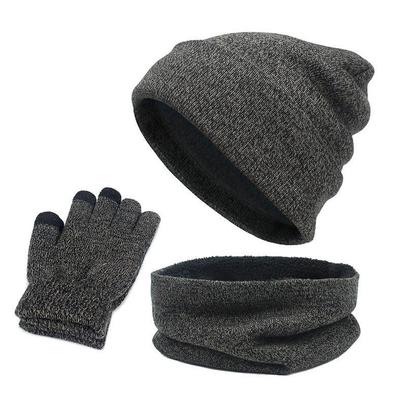 Hats Scarves Gloves Three-Piece Set Support Touch Screen