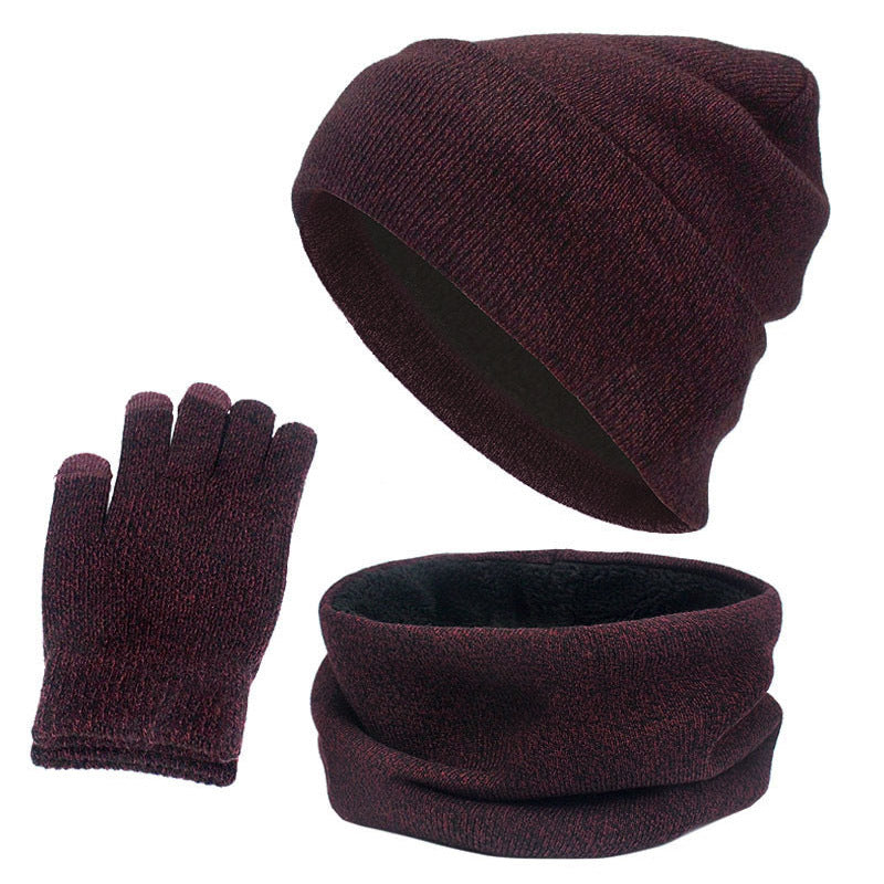 Hats Scarves Gloves Three-Piece Set Support Touch Screen