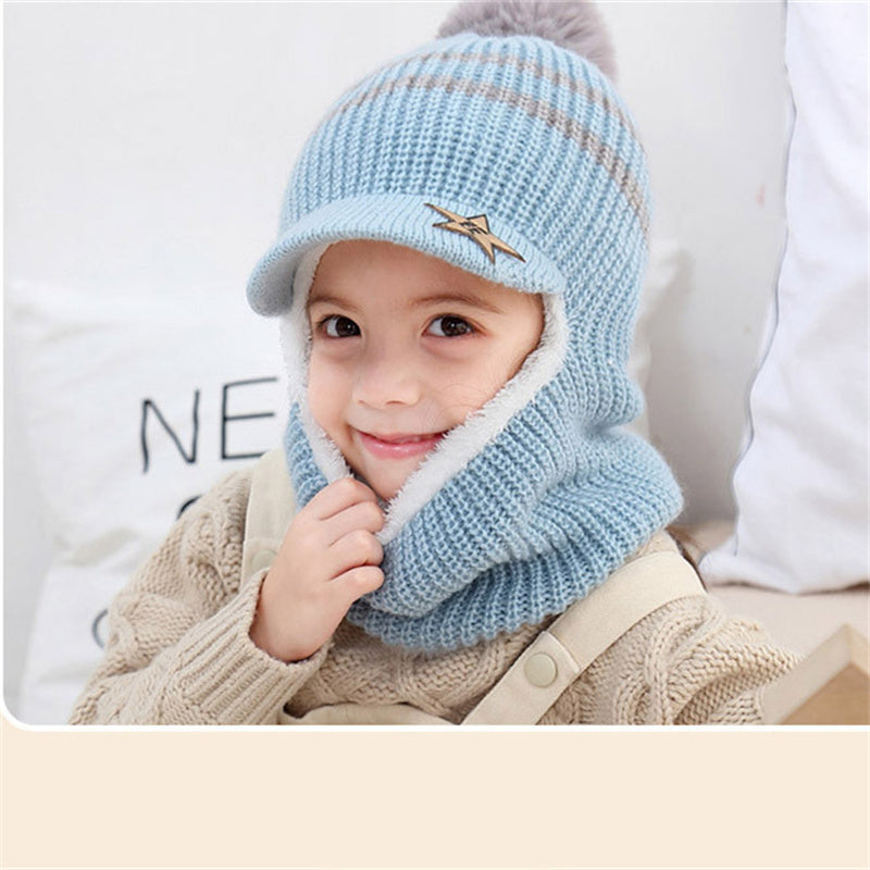 Fleece Warm Face Protector Baby Cap