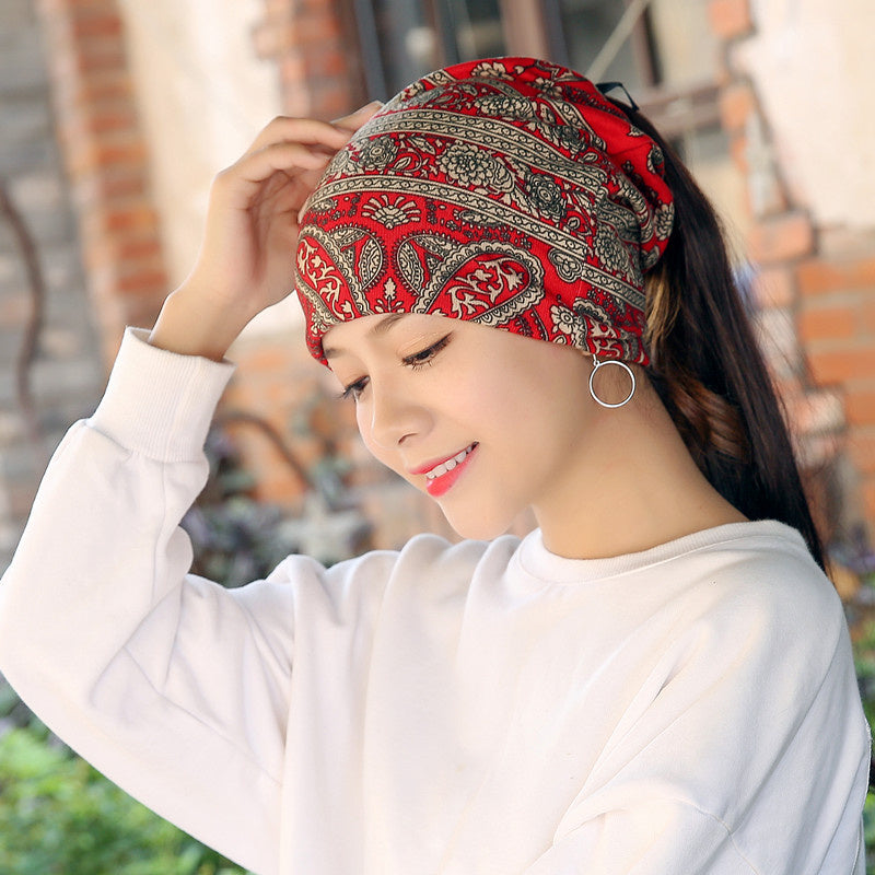 Fashion Fluffy Hat Scarf Two-in one