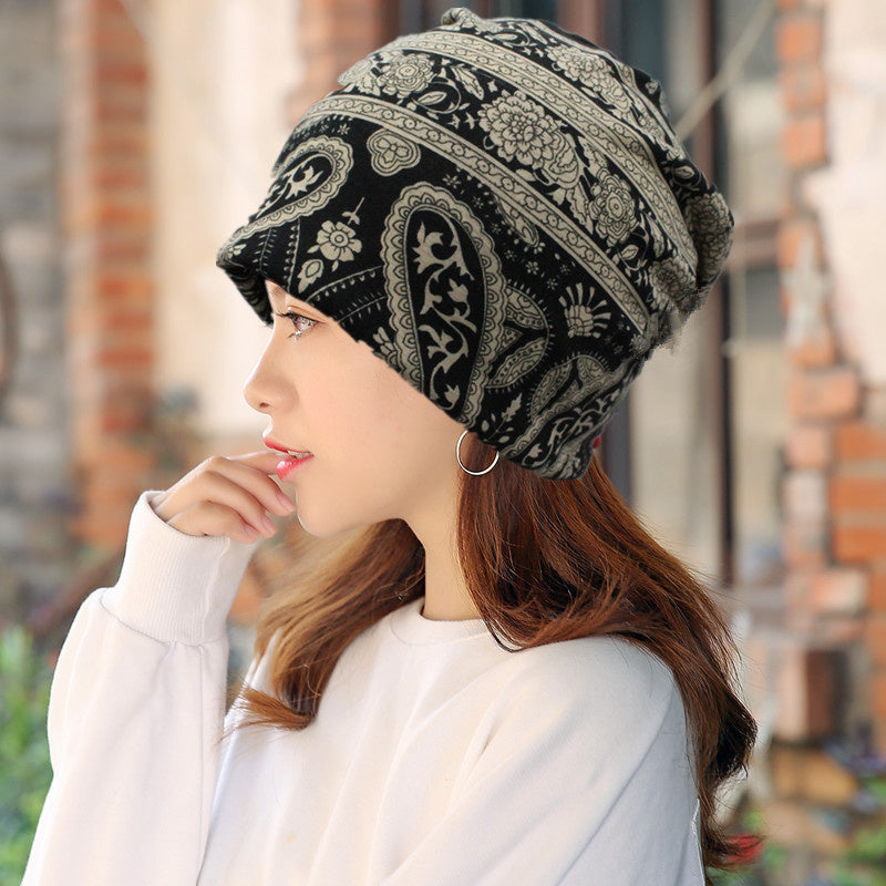 Fashion Fluffy Hat Scarf Two-in one