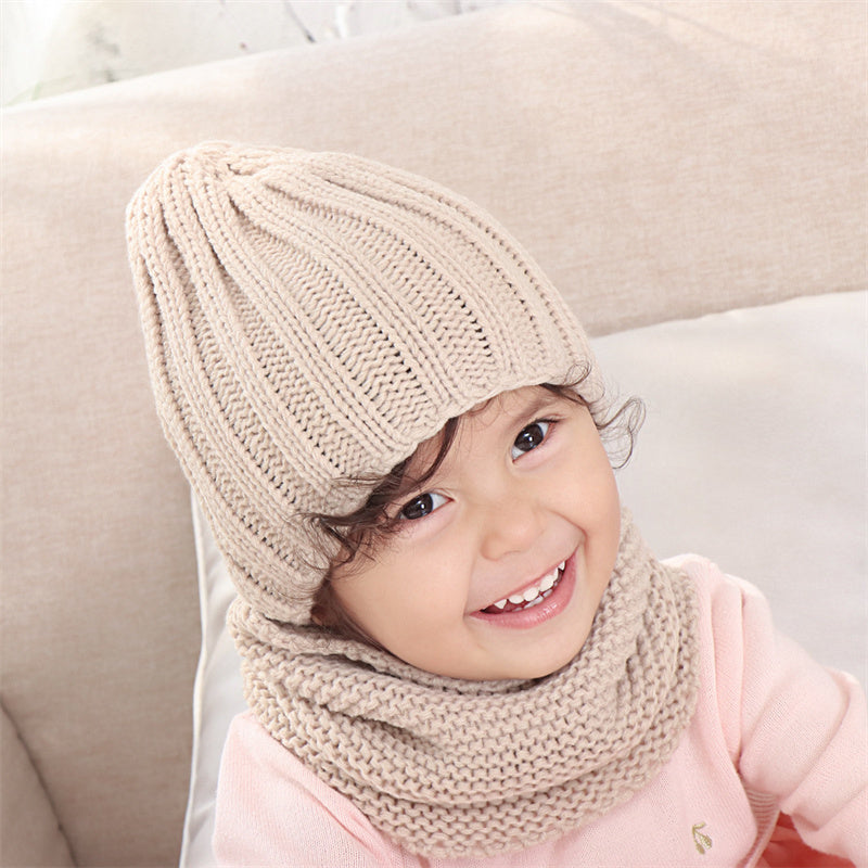 Multi-coloured children's neck hat set