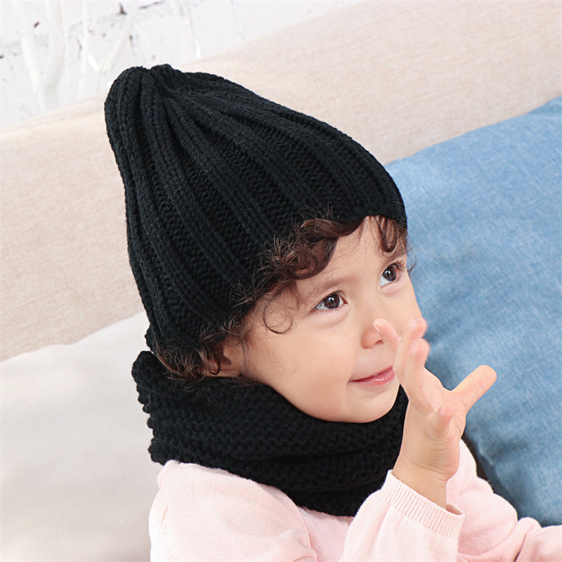 Multi-coloured children's neck hat set