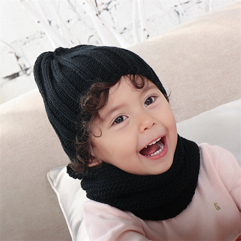 Multi-coloured children's neck hat set