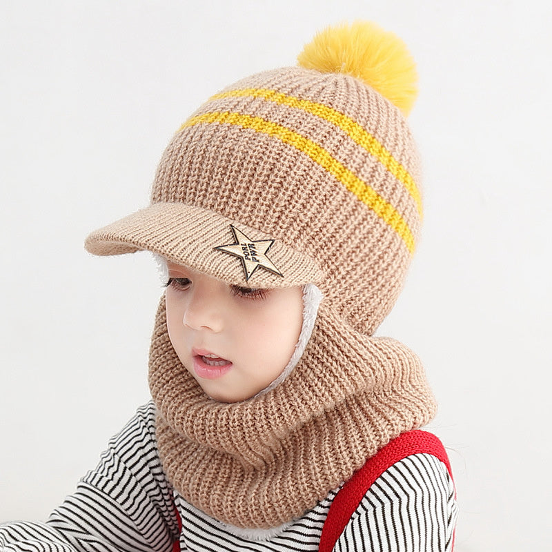Fleece Warm Face Protector Baby Cap