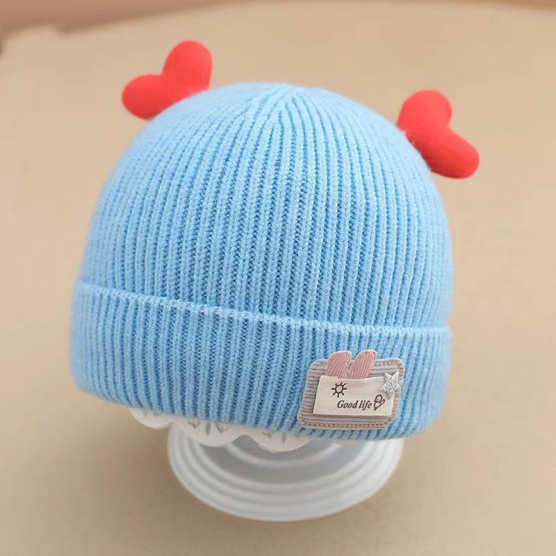 Winter Cotton Cute Heart-Shaped Knitted Hat For Baby