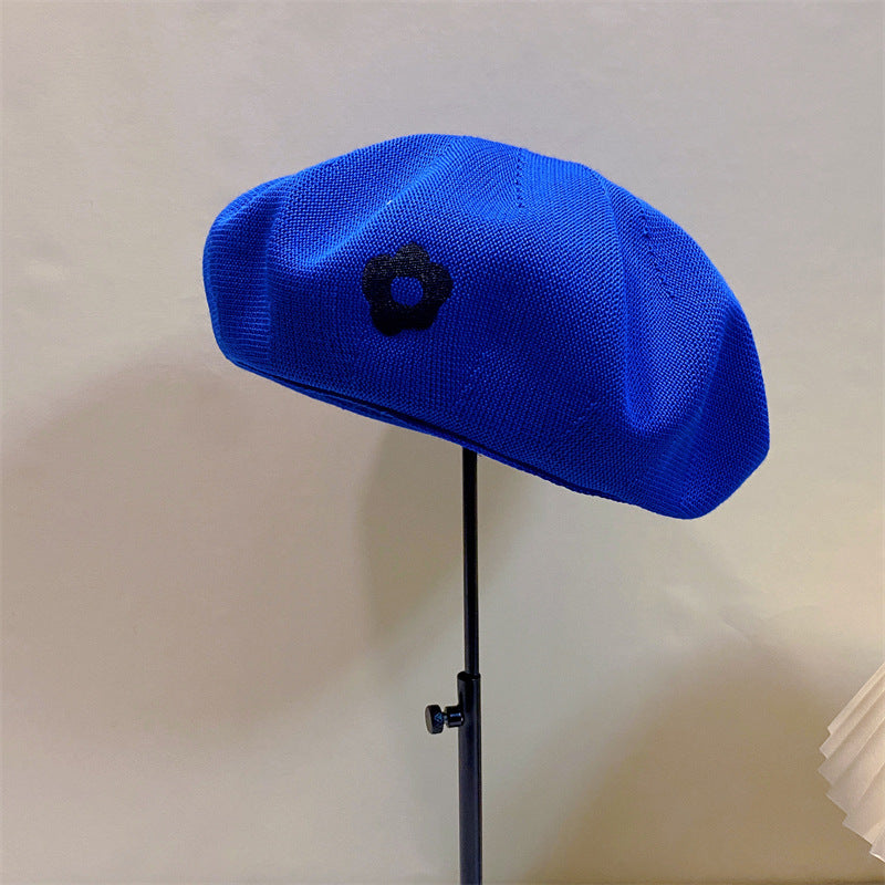 Flocking Flower Breathable Beret