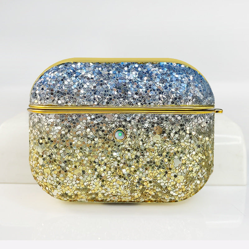Flip Glitter Rainbow Bluetooth Headset Case for Airpods 1/2/3