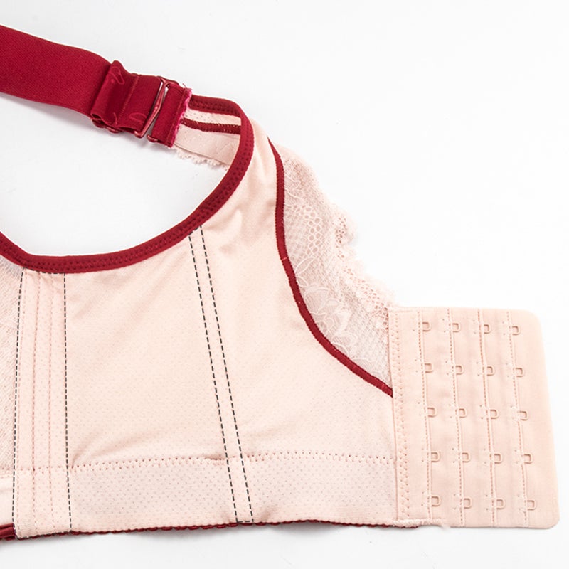 Ziibras™ Front Closure Adjustment Straps Embroidery Bra
