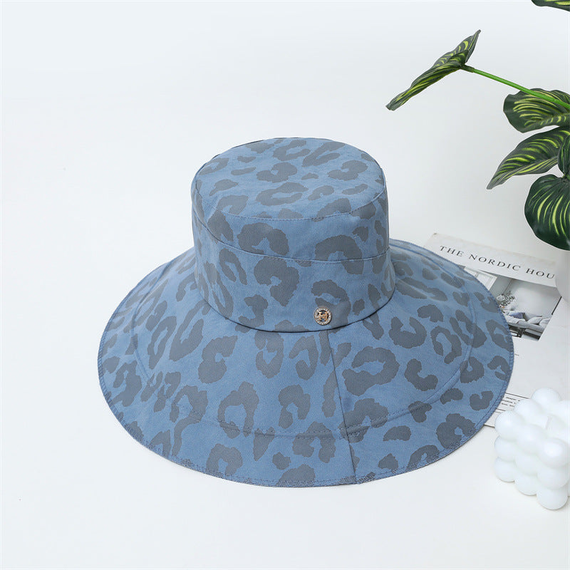 Leopard Print Fashion Sun Shade Bucket Hat