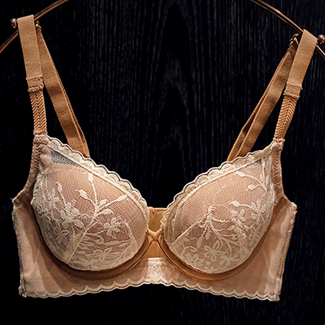 Ziibras™ Lace Embroidery Push Up Bra
