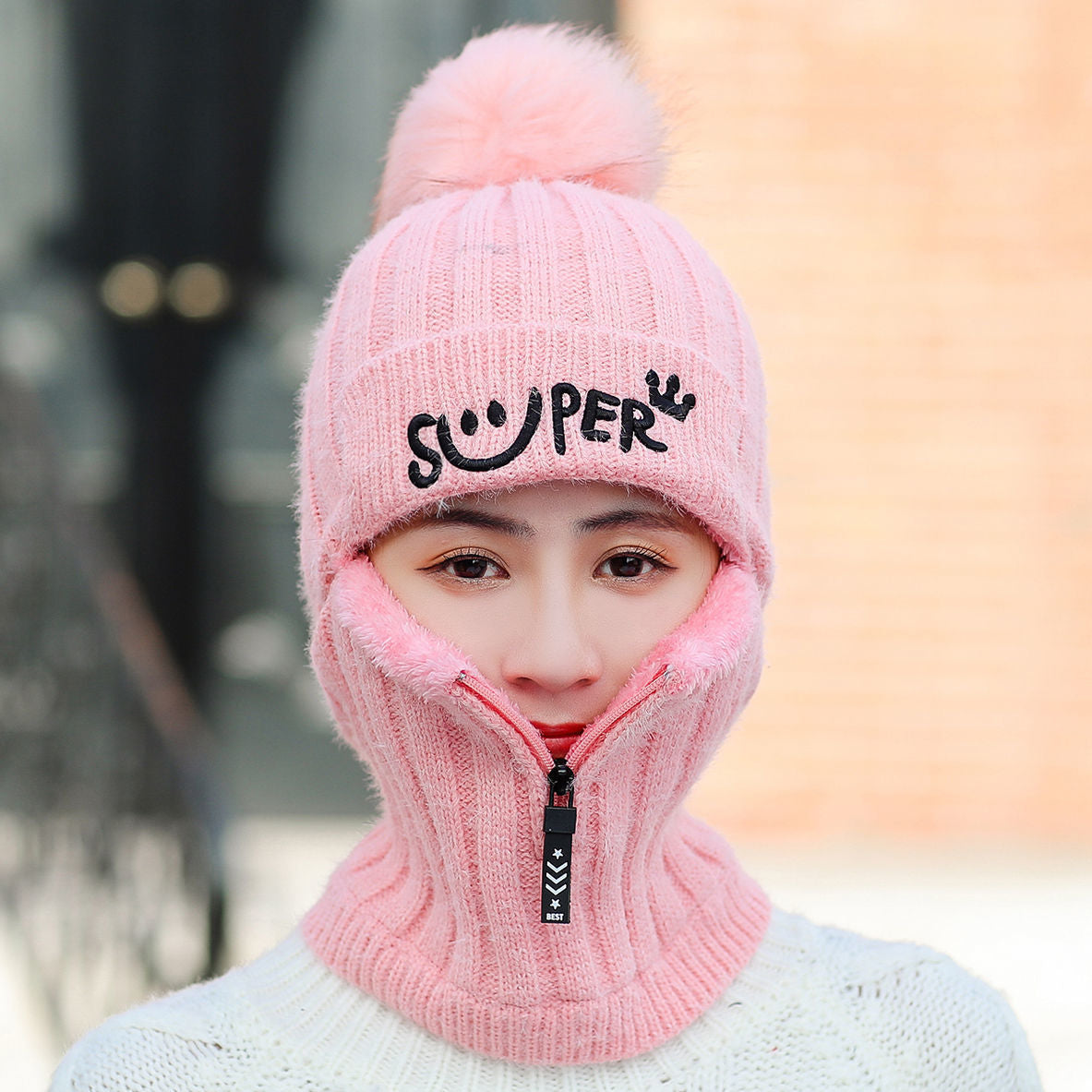 Ear Peotection Knitted Hat For Riding