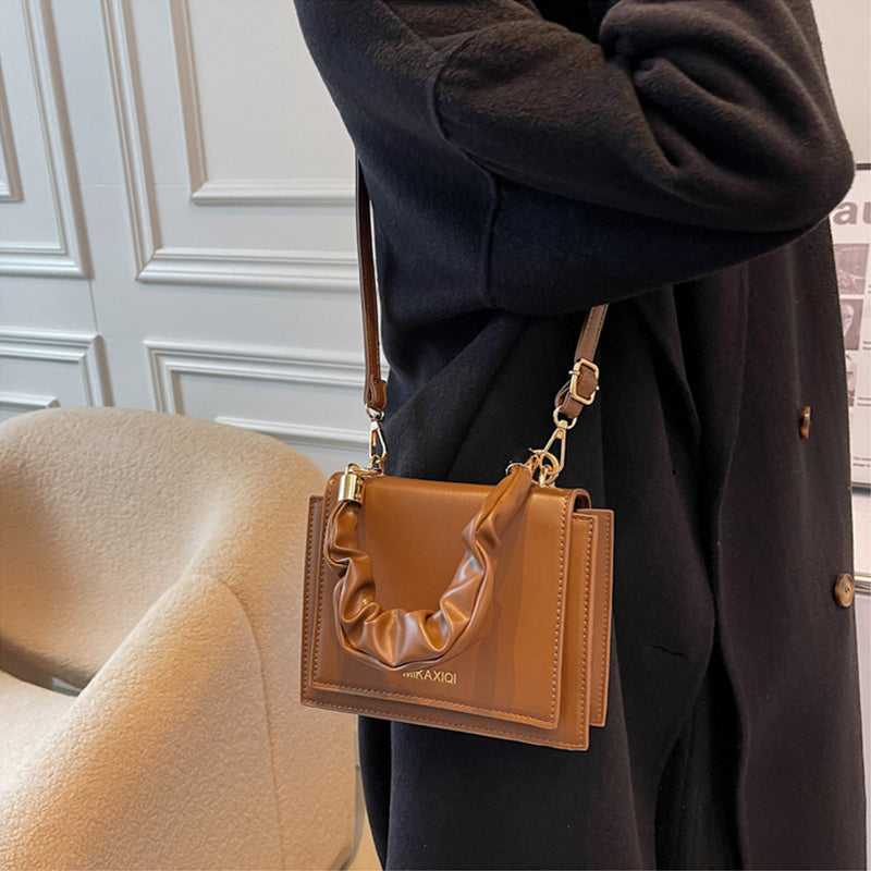 Ladies Workplace Sasual Solid Color Handbag Shoulder Bag