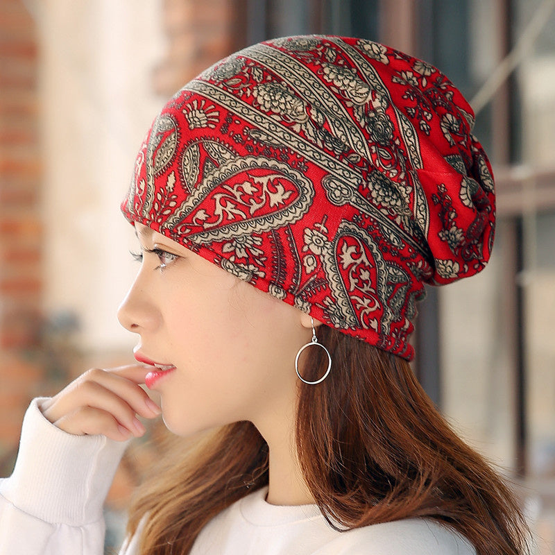 Fashion Fluffy Hat Scarf Two-in one